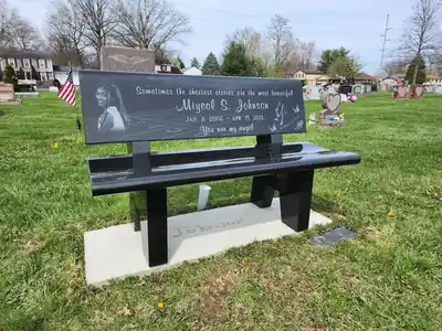 Johnson memorial bench